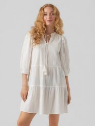 Vero Moda Sukienka "Pretty" w kolorze białym rozmiar: XXL. Białe sukienki Vero Moda, xxl, bez wzorów, z bawełny, bez kołnierzyka, bez ramiączek, mini. Za 96.60 zł.