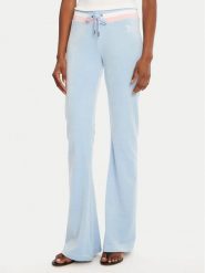 Juicy Couture Spodnie dresowe Velour JCWBJ225352 Błękitny Regular Fit. Niebieskie spodnie dresowe Juicy Couture, l, bez wzorów, z dresówki. Za 349.99 zł.