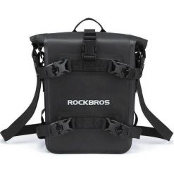 Wodoodporna torba motocyklowa na gmole (Crash Bar) / torba boczna ROCKBROS 5L. Czarne torby na ramię ROCKBROS, bez wzorów, z materiału, biznesowe, na ramię, bez dodatków. Za 120.99 zł.