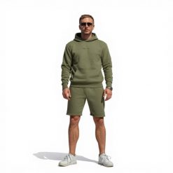 Bluza domowa z kapturem – khaki. Zielone bluzy HOME DELUXE, l, bez wzorów, z bawełny, z kapturem. Za 147.99 zł.