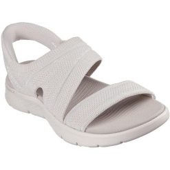 Sandały Skechers Go Walk Flex Sandal-, Kobiety. Białe sandały Skechers, bez wzorów, bez obcasa, bez zapięcia. Za 339.99 zł.