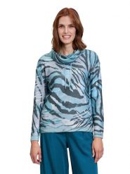 Betty Barclay Sweter w kolorze błękitno-szarym rozmiar: 44. Niebieskie swetry Betty Barclay, bez wzorów, ze splotem, bez ramiączek. Za 173.99 zł.