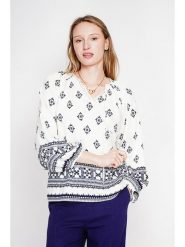 ASSUILI Bluzka w kolorze białym rozmiar: 40. Białe bluzki Assuili, bez wzorów, bez kołnierzyka, bez ramiączek. Za 121.99 zł.