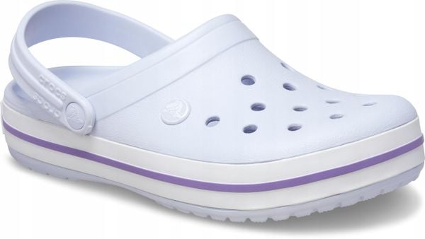 Crocs Damskie Buty Chodaki Klapki Crocband 11016 Clog. Białe klapki Crocs, bez wzorów, z materiału, bez obcasa. Za 199.99 zł.