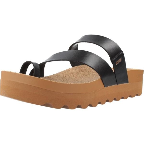 Sandały REEF VISTA HI LAYLA Czarny. Czarne sandały Reef, bez wzorów, z syntetyku, bez obcasa, bez zapięcia. Za 265.99 zł.