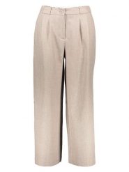 ONLY Spodnie w kolorze beżowym rozmiar: 38. Brązowe spodnie materiałowe Only, bez wzorów, z materiału, z podwyższonym stanem. Za 104.99 zł.