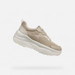 Buty GEOX D XTORS Beżowy. Brązowe trekkingi Geox, z syntetyku, trekkingowe. Za 338.99 zł.