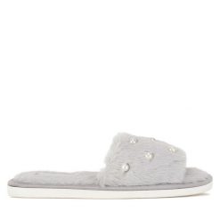 Kapcie Home & Relax. Szare obuwie domowe Home & Relax, bez wzorów, bez zapięcia. Za 49.99 zł.