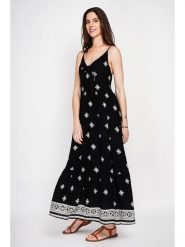 ASSUILI Sukienka w kolorze czarnym rozmiar: 40. Czarne sukienki Assuili, bez wzorów, bez kołnierzyka, bez ramiączek, maxi. Za 152.99 zł.