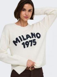 JDY Sweter w kolorze kremowym rozmiar: M. Brązowe swetry JDY, m, bez wzorów, bez ramiączek. Za 134.95 zł.