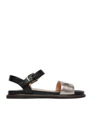 U.S. Polo Assn. Sandały EO-ADELI001W/6L1 Srebrny. Szare sandały U.S. Polo Assn., bez wzorów, ze skóry, bez obcasa, na płaskiej podeszwie, bez zapięcia. Za 299.99 zł.