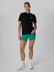 4F Legginsy krótkie dzianinowe damskie - zielone S. Zielone legginsy 4f, s, bez wzorów, z dzianiny, krótkie. W wyprzedaży za 39.99 zł.