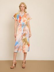 BGN Sukienka ze wzorem rozmiar: 40. Sukienki BGN, na co dzień, bez wzorów, z tkaniny, bez kołnierzyka, bez ramiączek, midi, proste. Za 143.99 zł.