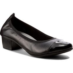 Półbuty MARCO TOZZI - 2-22307-28 Black 001. Czarne czółenka Marco Tozzi, bez wzorów, z materiału, bez obcasa, na obcasie, bez zapięcia. W wyprzedaży za 139.00 zł.