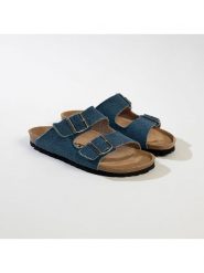 BACKSUN Klapki "Bali" w kolorze granatowym rozmiar: 40. Niebieskie klapki Backsun, bez wzorów, z otwartym noskiem, bez obcasa. Za 158.95 zł.