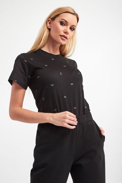 T-SHIRT EMPORIO ARMANI. T-shirty Emporio Armani, s, bez wzorów, bez kołnierzyka, bez ramiączek. W wyprzedaży za 285.67 zł.