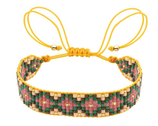 Bransoletka z elementami z żółtego złota i koralikami. Żółte bransoletki Apart, złote. W wyprzedaży za 251.30 zł.