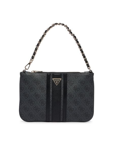 Guess Torebka PW7583 P6474 Szary ciemny. Szare kopertówki Guess, z aplikacjami, ze skóry, bez dodatków. Za 264.99 zł.