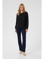 Kaffe Bluzka w kolorze czarnym rozmiar: 36. Czarne bluzki Kaffe, z aplikacjami, bez kołnierzyka, bez ramiączek. Za 126.99 zł.