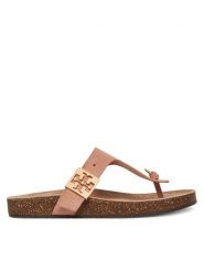 Tory Burch Japonki 150910 Beżowy. Brązowe klapki Tory Burch, bez wzorów, ze skóry, bez obcasa. Za 979.99 zł.