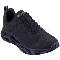Buty sportowe damskie Skechers Bobs Geo How Marvelous. Czarne obuwie sportowe Skechers, ze skóry ekologicznej, bez zapięcia, trekkingowe, Skechers Sport. Za 390.00 zł.