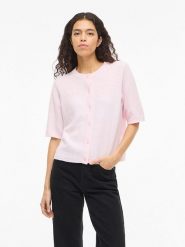 Vila Kardigan "Viliga" w kolorze jasnoróżowym rozmiar: S. Różowe kardigany Vila, s, bez wzorów, z materiału. Za 74.63 zł.