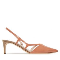 Sandały Pollini. Brązowe sandały Pollini, bez wzorów, bez obcasa, na szpilce, bez zapięcia. Za 1,749.00 zł.