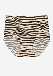 Beżowo-Czarne Majtki Bezszwowe Typu Figi z Wysokim Stanem Doliressa. Brązowe figi Born2be, plus size, bez wzorów, z jeansu. Za 9.99 zł.