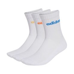 Skarpety unisex adidas Linear Crew Cushioned Socks 3 Pairs. Białe skarpety Adidas, bez wzorów, z bawełny. Za 43.99 zł.