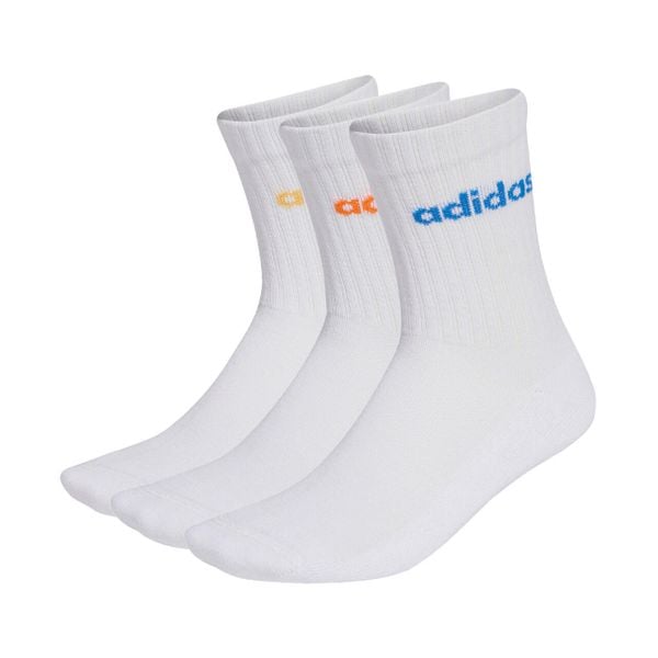 Skarpety unisex adidas Linear Crew Cushioned Socks 3 Pairs. Białe skarpety Adidas, bez wzorów, z bawełny. Za 33.90 zł.