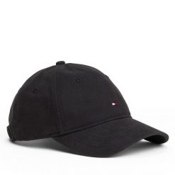 Czapka z daszkiem Tommy Hilfiger. Czarne czapki TOMMY HILFIGER, bez wzorów. Za 169.99 zł.