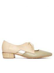 Hispanitas Półbuty BHV264628 C004 Zielony. Zielone czółenka Hispanitas, bez wzorów, ze skóry, bez obcasa, na obcasie, bez zapięcia. Za 609.99 zł.