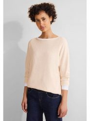 Street One Sweter w kolorze brzoskwiniowym rozmiar: 42. Pomarańczowe swetry Street One, bez wzorów, bez ramiączek. Za 74.81 zł.