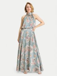 Swing Sukienka wieczorowa 5AK14900 Błękitny Regular Fit. Niebieskie sukienki Swing, bez wzorów, z syntetyku, wizytowe, bez kołnierzyka, bez ramiączek. Za 969.99 zł.