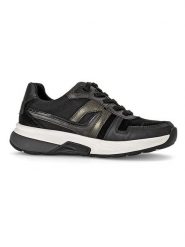 Gabor Sneakersy w kolorze czarno-antracytowym rozmiar: 40,5. Czarne trampki Gabor, bez wzorów, z materiału, bez zapięcia. Za 216.22 zł.