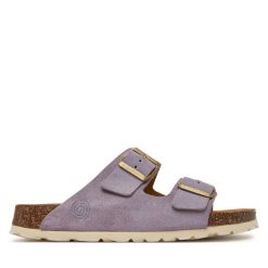 Klapki Dr. Brinkmann. Fioletowe klapki Dr. Brinkmann, bez wzorów, bez obcasa. Za 309.99 zł.