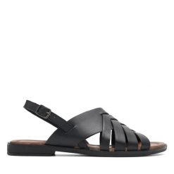 Sandały Lasocki. Czarne sandały Lasocki, bez wzorów, bez obcasa, na płaskiej podeszwie, bez zapięcia. Za 169.99 zł.