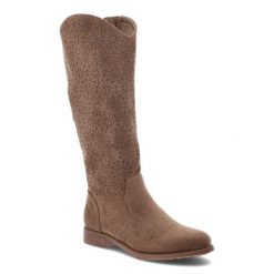 Brązowe Kozaki S.Barski Ażurowe Obuwie Damskie. Brązowe kozaki S.BARSKI, na zimę, z materiału, bez obcasa, na obcasie, bez zapięcia. Za 178.99 zł.