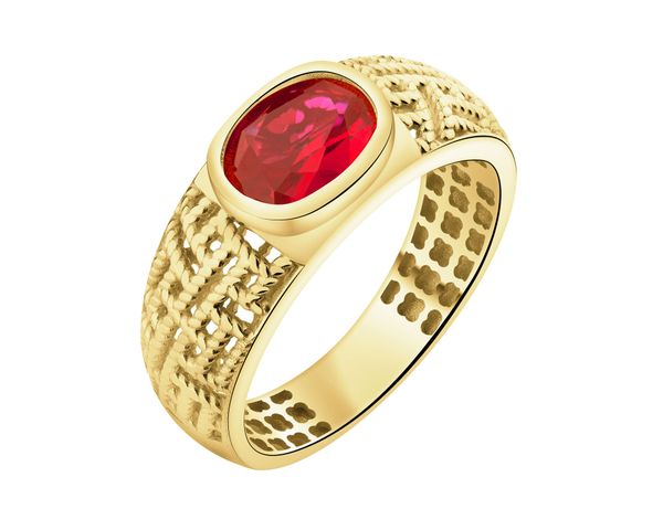 Złoty pierścionek z cyrkonią. Żółte pierścionki Apart, z cyrkonią, złote. Za 3,999.00 zł.