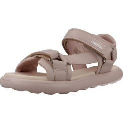 Sandały GEOX J SANDAL PUFFYPOP GI Rose. Czerwone sandały Geox, bez wzorów, z syntetyku, sportowe, bez obcasa, bez zapięcia. Za 255.70 zł.