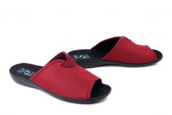 ADANEX 30266 DIK27VD bordowy, kapcie damskie. Czerwone obuwie domowe Adanex, bez wzorów, bez zapięcia. Za 66.29 zł.