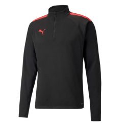 Bluza młodzieżowa treningowa funkcjonalna Puma TEAM LIGAZIP TOP JR. Czarna bluzy Puma, m, bez wzorów, bez kaptura. W wyprzedaży za 79.00 zł.