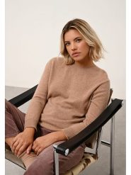 Just Cashmere Kaszmirowy sweter "Janice" w kolorze karmelowym rozmiar: S. Brązowe swetry Just Cashmere, s, bez wzorów, z kaszmiru, bez ramiączek. Za 253.09 zł.