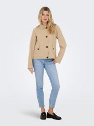 ONLY Kurtka przejściowa w kolorze beżowym rozmiar: XL. Brązowe kurtki Only, xl, bez wzorów, bez kaptura. Za 136.78 zł.