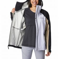 Kurtka Przeciwdeszczowa Damska Columbia Mazama Trail Shell. Białe kurtki sportowe Columbia, s, bez wzorów, bez kaptura, trekkingowe. Za 509.99 zł.