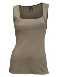 Heine Top w kolorze khaki rozmiar: 38. Brązowe topy Heine, bez wzorów, z bawełny, bez kołnierzyka, bez ramiączek. Za 53.45 zł.
