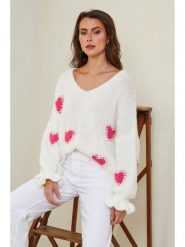 Joséfine Sweter "Kecel" w kolorze białym rozmiar: S. Białe swetry Joséfine, s, bez wzorów, z wełny, bez ramiączek. Za 173.99 zł.