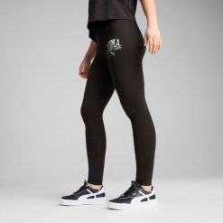 Damskie legginsy Puma Class High Waist. Czarne legginsy Puma, s, bez wzorów, z bawełny, z podwyższonym stanem, do biegania. Za 190.00 zł.