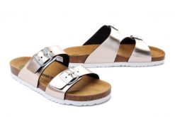 DR. BRINKMANN 701394-82 gold, klapki profilaktyczne damskie. Żółte klapki Dr. Brinkmann, bez wzorów, bez obcasa. Za 204.90 zł.
