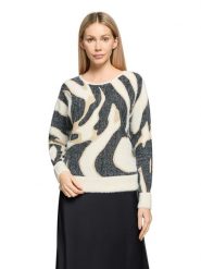 BETTY & CO Sweter w kolorze kremowo-antracytowym rozmiar: 46. Brązowe swetry Betty & Co, bez wzorów, bez ramiączek. Za 154.95 zł.